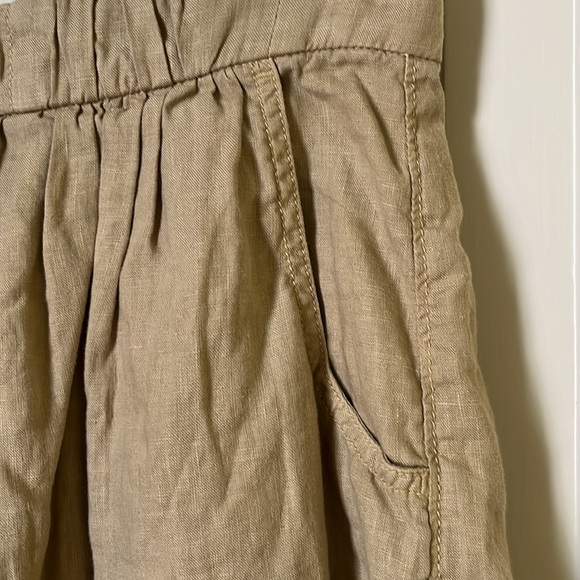 J Crew Linen Drawstring Mini Skirt Size 4 Pockets - Picture 4 of 11